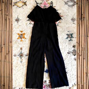 Chelsea28 Women’s Black Wide Leg Jumpsuit Size 10 Sleeveless Formal Evening Chic